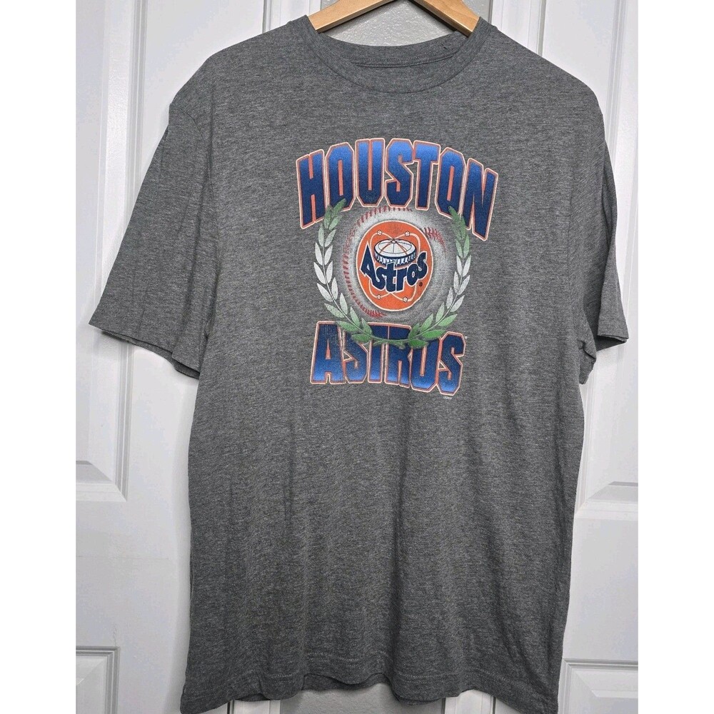 Houston Astros Majestic Men's Large Vintage Style Gray Tee Shirt